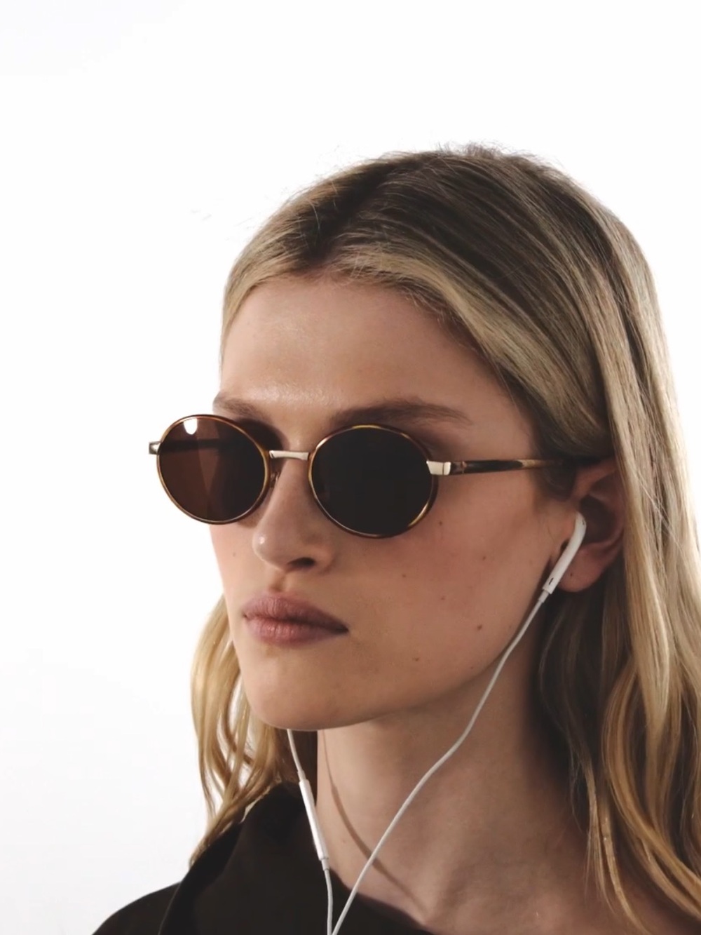 Massimo Dutti Contrast Round Sunglasses NWT